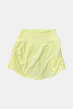 Yellow Side Gathered Skort